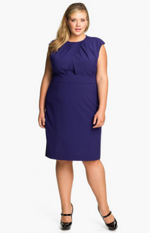 Calvin Klein Cap Sleeve Sheath Dress - Plus size